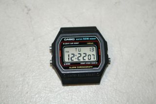 Vintage Casio W - 10 (red) Digital Lcd Watch,  Alarm,  Chrono Japan Module 415