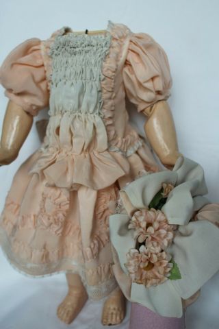 Silk Dress And Hat For Antique Baby Doll 20 ".