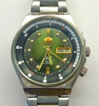 Orient Sk Sea King Crystal Kd King Diver Green Dial Vintage Watch