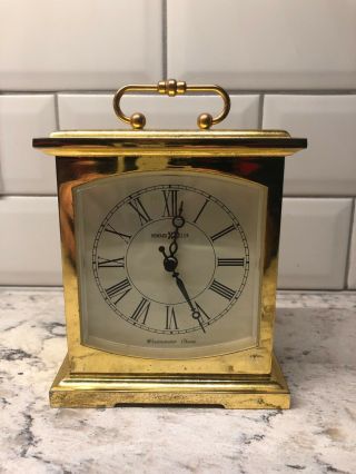 Antique Howard Miller Westminster Chime Brass Quartz Mantle Clock