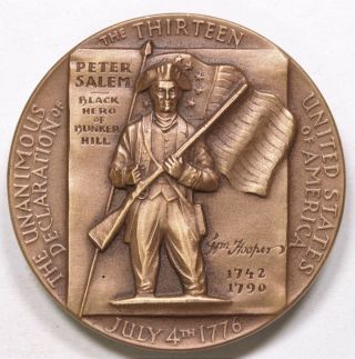 William Hooper Declaration Signers Bronze Art Medal and Papers 690I 2