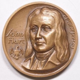 John Hart Declaration Signers Bronze Art Medal And Papers 672i