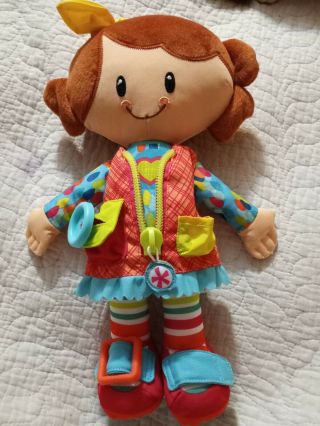 Playskool Dressy Kids Girl Activity Plush Stuffed Doll Toy For Kids And Presc.