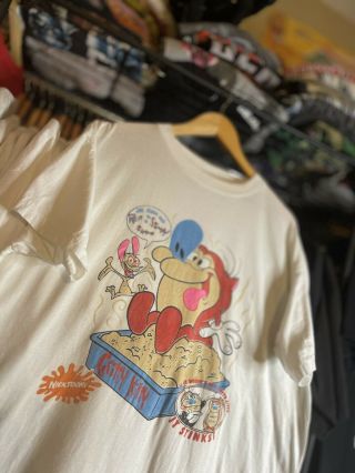 Vintage Nickelodeon Ren And Stimpy T Shirt Sz Xl 24x28