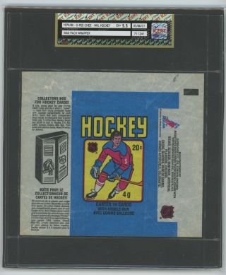 1979 - 80 O - Pee - Chee Nhl Hockey Wax Pack Wrapper Icert Graded 5.  5,  Ex, .  Gretzky
