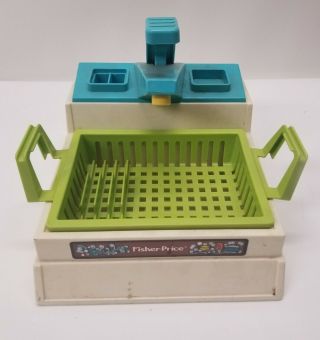 Vintage 1982 Fisher Price Portable Sink With Drying Rack 918