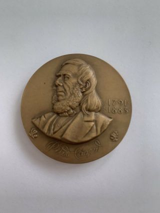 Medallic Art Co Nyu Hall Of Fame Bronze Medal - Peter Cooper
