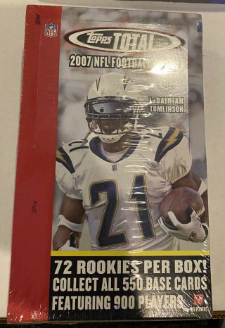 2007 Topps Total Nfl Football Retail Box - 36 Packs 72 Rookie Cards