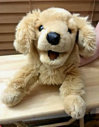 Folkmanis Puppets Golden Retriever Puppy Dog Plush Hand Puppet