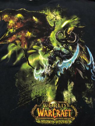 Vintage World Of Warcraft Wow The Burning Crusade Tbc Bc Blizzard T Shirt Xl