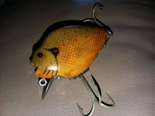 Vintage Heddon Punkinseed Sunfish 740 WOOD LURE 2