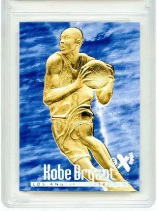 Kobe Bryant 1996 - 97 Rookie 23k Gold Blue Gem 10 Ex - 2000 Fleer Credentials,