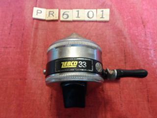 T6101 Pr Vintage Zebco 33 Fishing Reel Made In Usa With Metal Foot