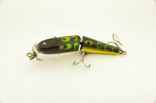 Vintage Creek Chub Jointed Pikie Minnow Antique Fishing Lure Frog Spot HG05 2