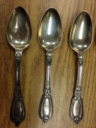 5 Antique Tiffany & Co.  Sterling Silver Tea Spoons 156 g D Monogram 2