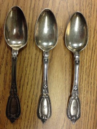 5 Antique Tiffany & Co.  Sterling Silver Tea Spoons 156 g D Monogram 3