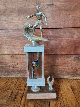 Vintage Surfing Trophy Esa Surf Championship Collectable Memorabilia