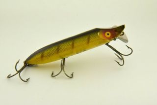 Vintage Heddon Vamp Spook Antique Fishing Lure Perch Scale Wh2