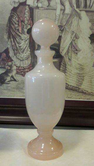 Vintage Antique Rare French Royal Opaline Light Pink Vase With Top.  Wow