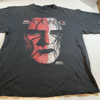 Vintage 1998 World Championship Wrestling Wcw/nwo Sting Two Face T - Shirt L/xl