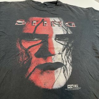 Vintage 1998 World Championship Wrestling WCW/NWO Sting Two Face T - Shirt L/XL 3