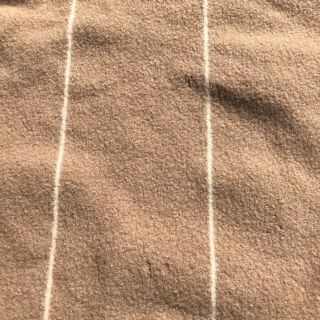 Vintage Pendleton Wool Blanket Tan Stripe USA 64”x 87” EUC 3