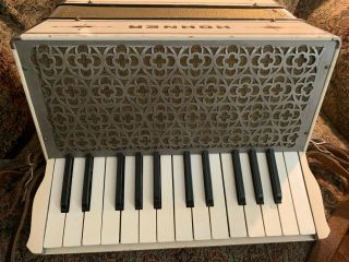Vintage Antique Hohner Accordion With Case - Great Sound,  Vg