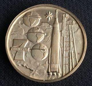 Mercury Atlas 6 Friendship 7 John Glenn 1st Orbital Flight Coin Medal Nasa Space