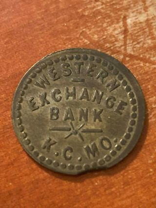 Kansas City Missouri Trade Token Western Exchange Bank 25c Mp