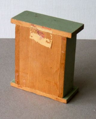 Antique Vintage Dollhouse Miniature Green Wood Medicine Cabinet w Mirror P851 3