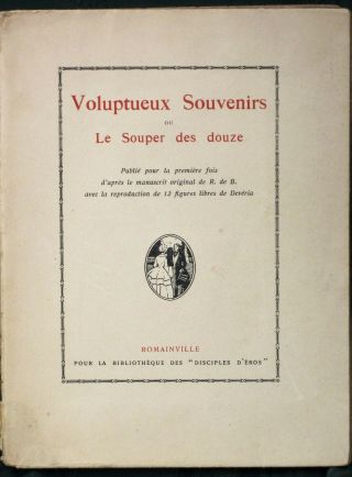 Voluptueux Souvenirs Antique French Erotica Novel Illustrated By Achille Devéria