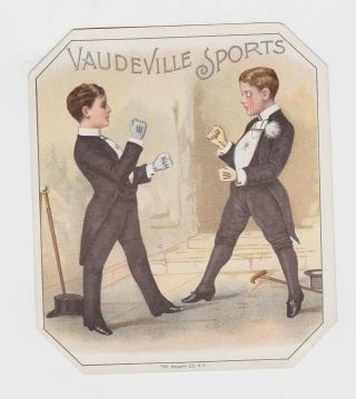 Antique Knapp Company Vaudeville Sports Boxing Trade Card Awesome