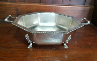 Good Vintage Walker & Hall Epns A1 Silver Plated Footed & Handled Serving Bowl