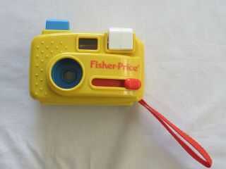 Fisher - Price Fun 2 Imagine Pocket Yellow Camera W/ Animal Slides 1993 Vintage