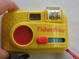 Fisher - Price Fun 2 Imagine Pocket Yellow Camera w/ Animal Slides 1993 Vintage 2