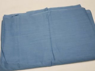 4 Yd Vintage Antique Cotton Quilt Fabric Solid Blue 35 " Wd 1930s Doll Sew Craft