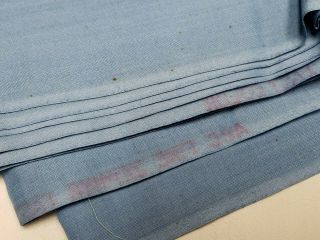 4 yd Vintage Antique Cotton Quilt Fabric SOLID Blue 35 