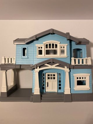 Green Toys Activity House Playset Pretend Play Preschool Blue Toy Dollhouse