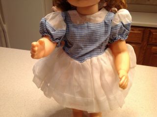 Vintage Terri Lee Doll Clothes Fits 16 " Doll Party Dress White W/blue Gingham