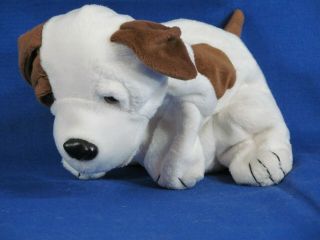 Folkmanis Small Dog Plush Hand Puppet Stuffed Animal White & Brown 8”