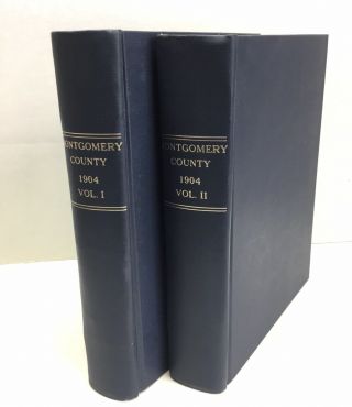 2 Antique 1904 History Of Montgomery County Pa.  Pennsylvania Books Vol 1 & 2