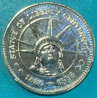 1986 United States 100th Anniversary Statue Of Liberty Large Token 38mm 26.  9g