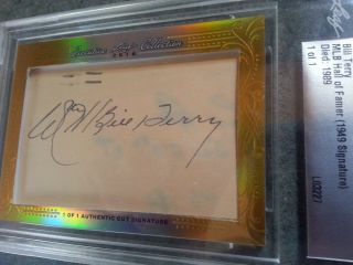 2016 Leaf Executive Bill Terry Cut Auto Autograph 1 Of 1 Signed