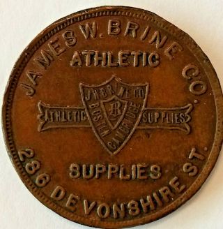 James W Brine Co Boston Discount Coin No S758 2
