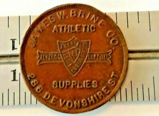 James W Brine Co Boston Discount Coin No S758 3