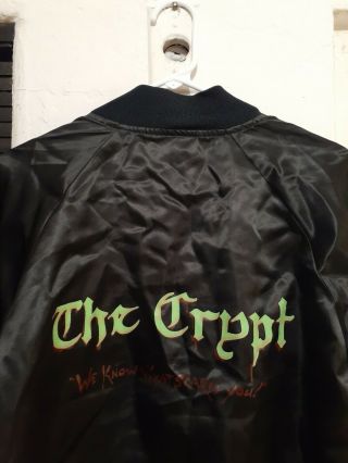 THE Crypt Tales From The Crypt we know what scares you vintage satin jacket sz L 2