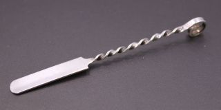 Leonore Doskow Handmade Sterling Silver Twist Handle Pate Spreader/butter Knife