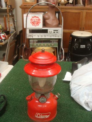 Vintage Coleman 200a Lantern With Glass 1968