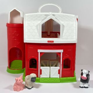 Fisher Price Little People Animal Friends Farm Barn W/ Sounds & Animals
