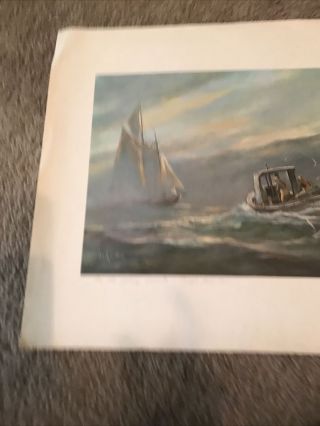 2 Vintage Signed Prints Peggy ' s Cove (NS) Nova Scotia by William deGarthe 20x18 2